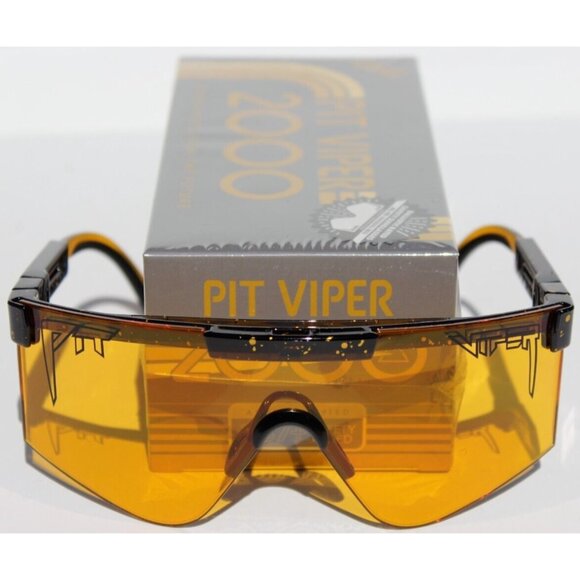 PIT VIPER The Crossfire Sunglasses/Safety Glasses Black/Yellow ANSI Z87+ NEW - Picture 1 of 9